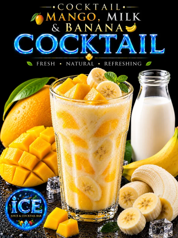 موز ومنجا وحليب